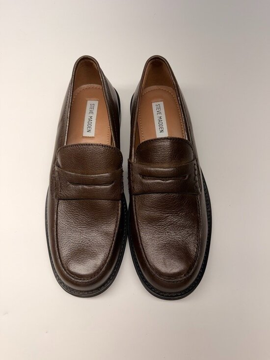 Steve Madden Men Other - Steve Madden Men's Brown Leather Draggo Penny Loafer Sz 9.5